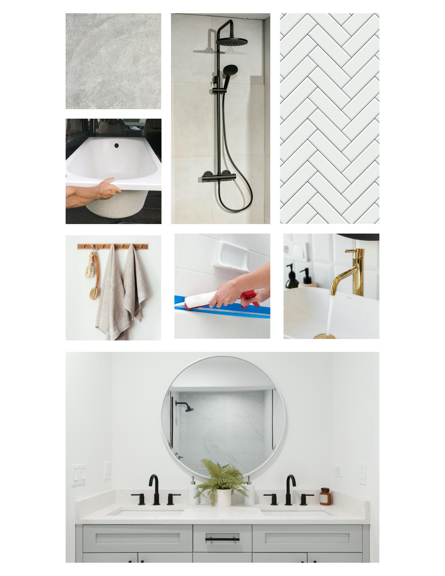 Bathroom Tub & Shower Remodel in Woodstock, GA collage image