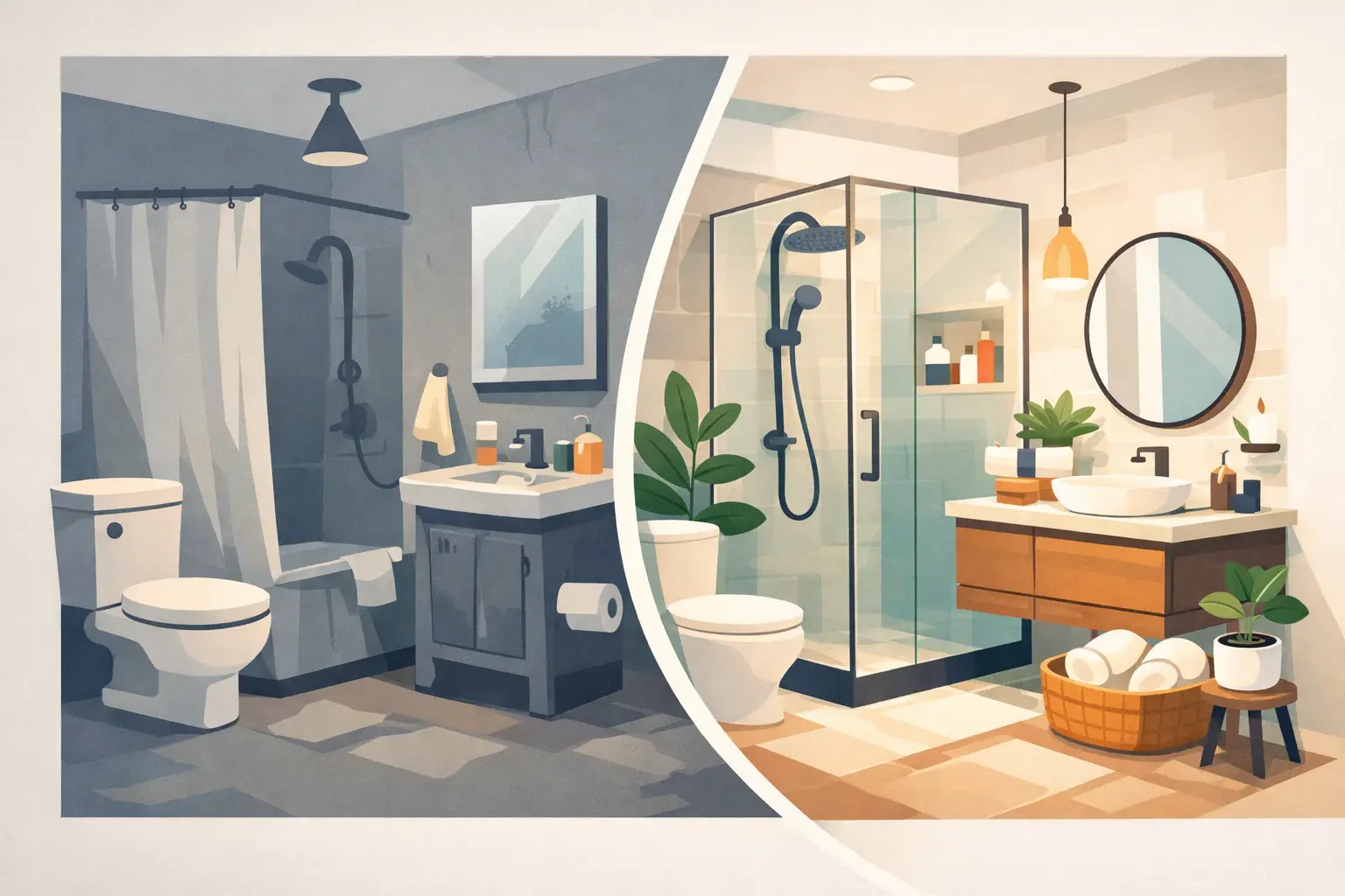10 Small Bathroom Transformation Ideas