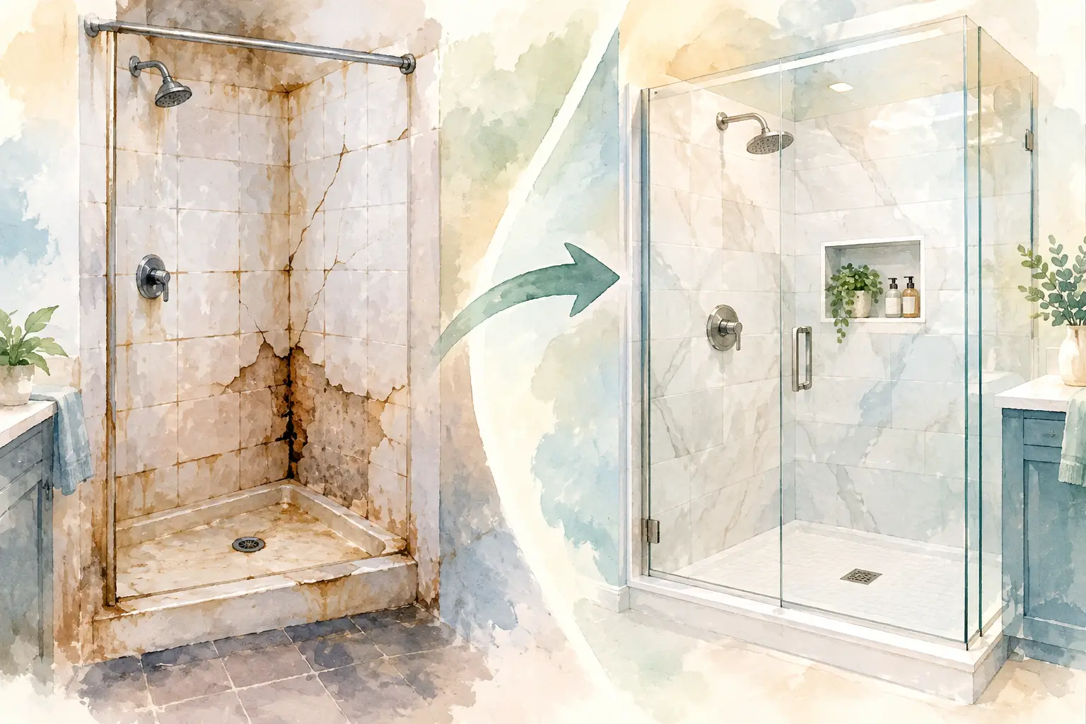 A Damaged Shower Replacement Example That Works
